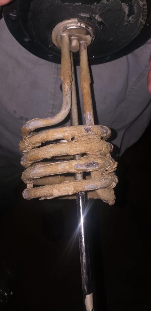 Client heating element before the Wellan 2000 ring was fitted